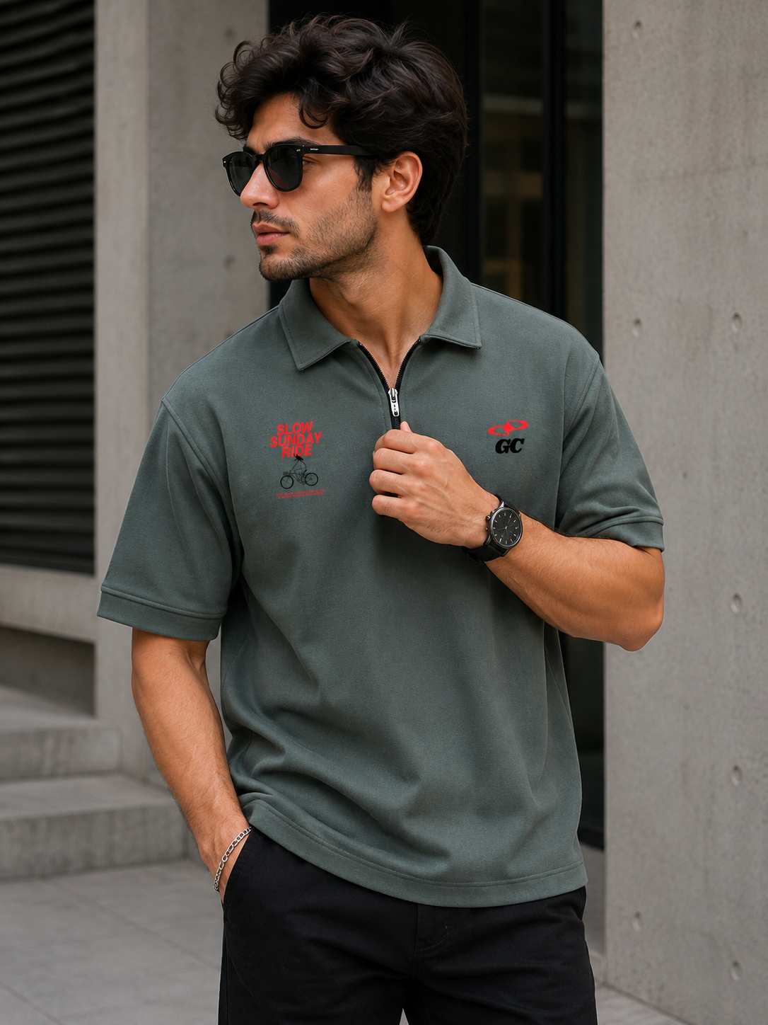 Slow Sunday Ride Polo Shirt
