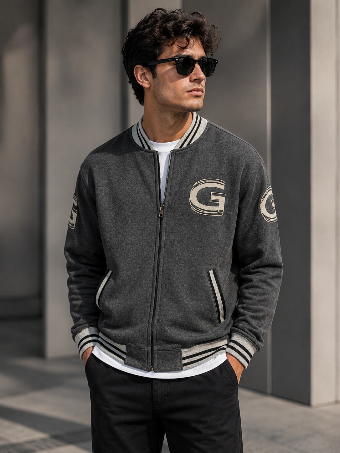 Charcoal Bomber Jacket