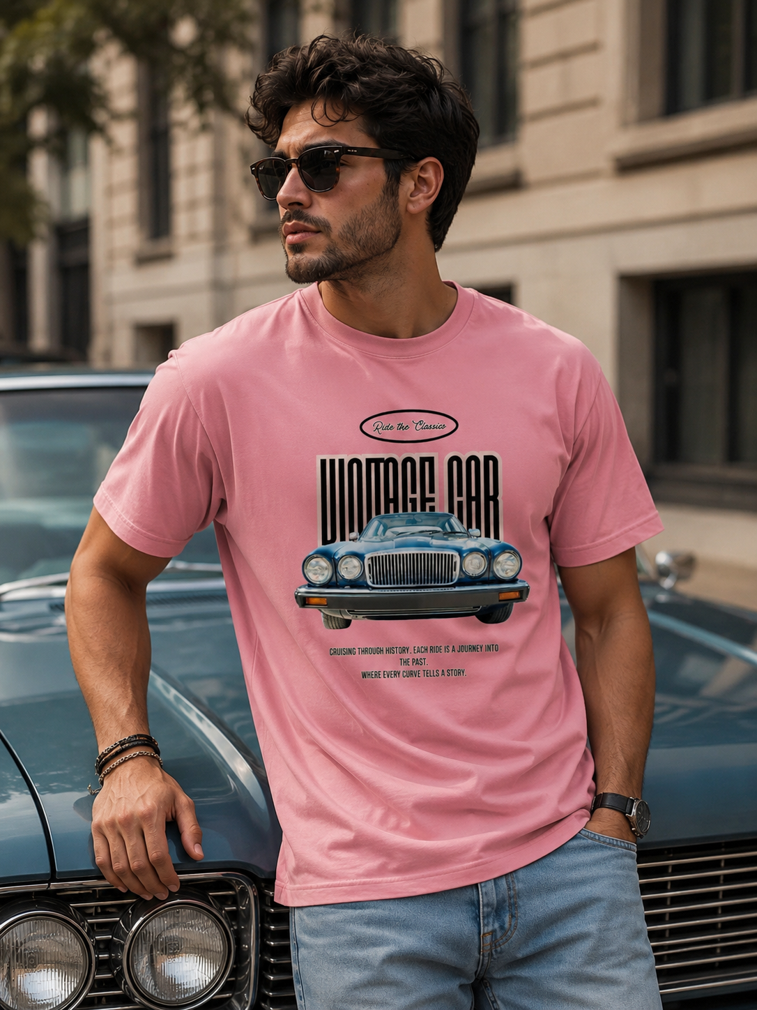 Vintage Car Half Sleeve T-Shirt