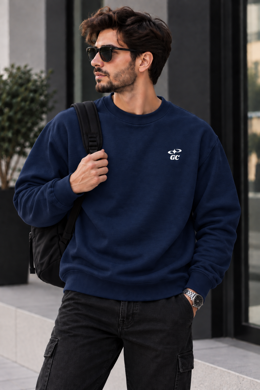 Navy Blue Sweatshirt