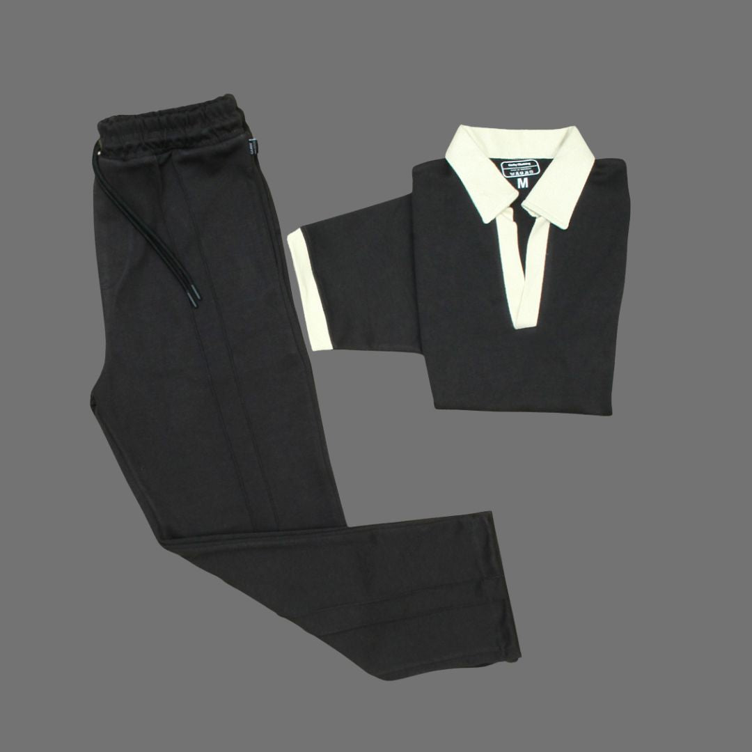 Old Money Black Co-Ord Set (Shirt+Trouser)