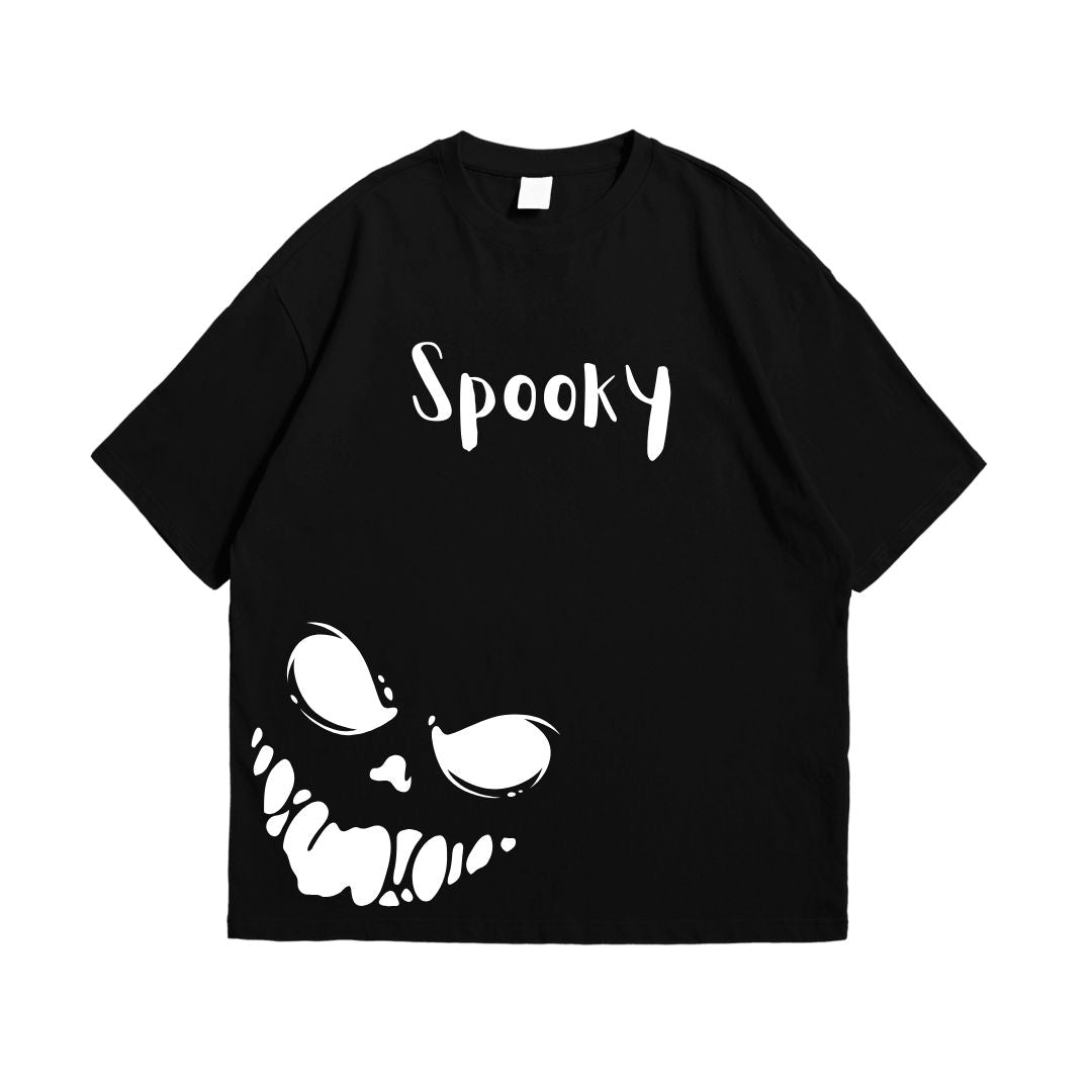Spooky Black Drop Shoulder T-Shirt