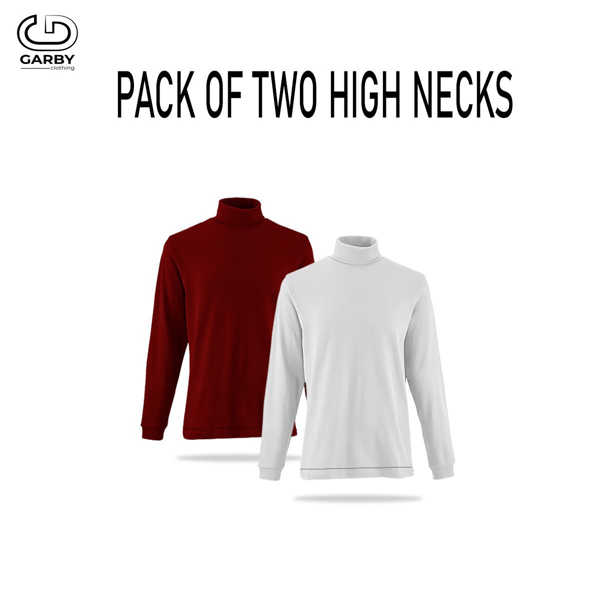 Pack of 2 Basic High Necks