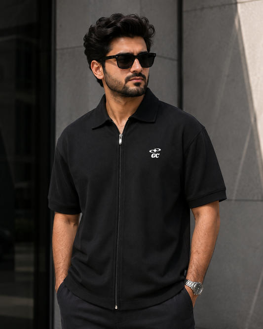 Full Zip Polo Shirt
