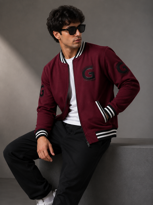 Maroon Bomber Jacket