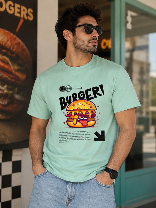 Burger Half Sleeve T-Shirt