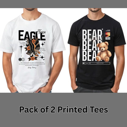 Pack of 2 Printed T-Shirts