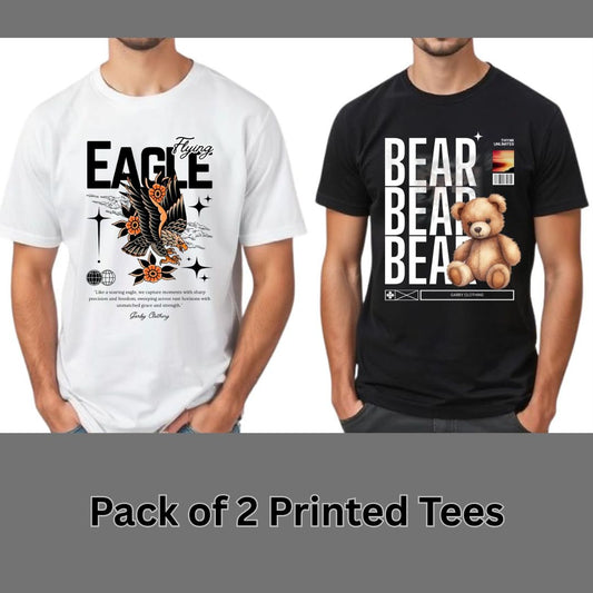 Pack of 2 Printed T-Shirts