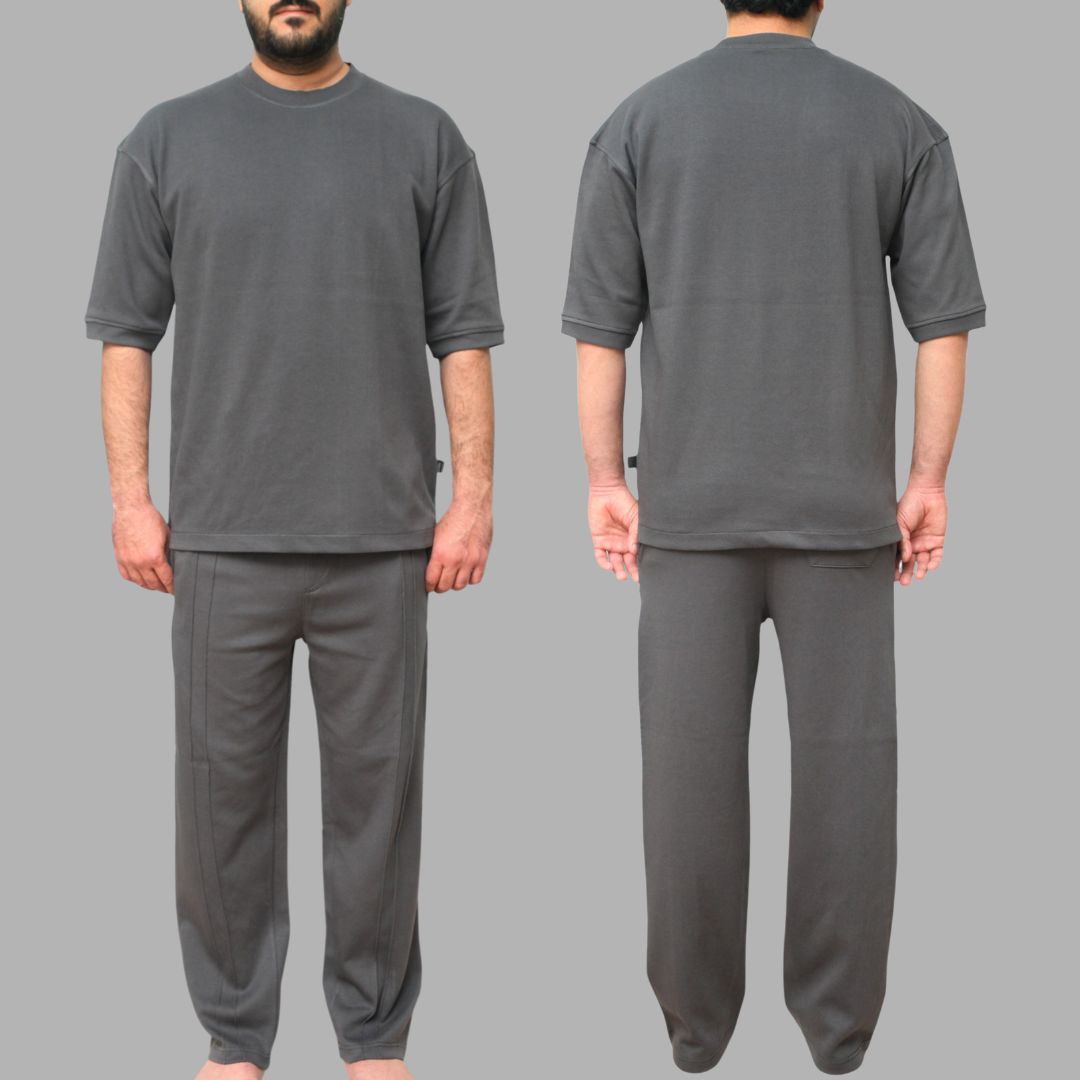 Dark Grey Interlock Co-Ord Set