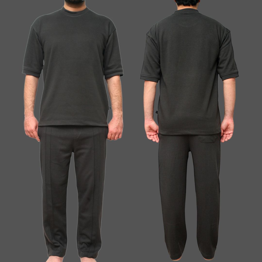 Black Interlock Co-Ord Set