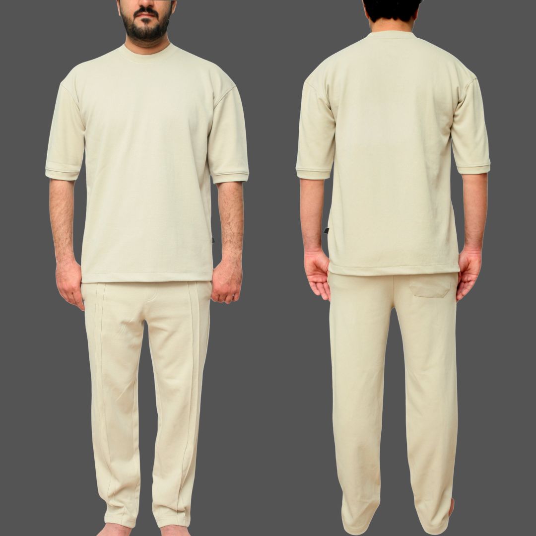 Beige Interlock Co-Ord Set