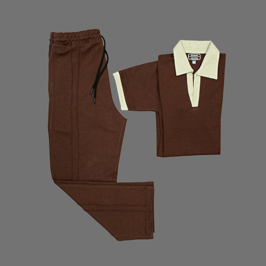 Old Money Brown Co-Ord Set (Shirt+Trouser)