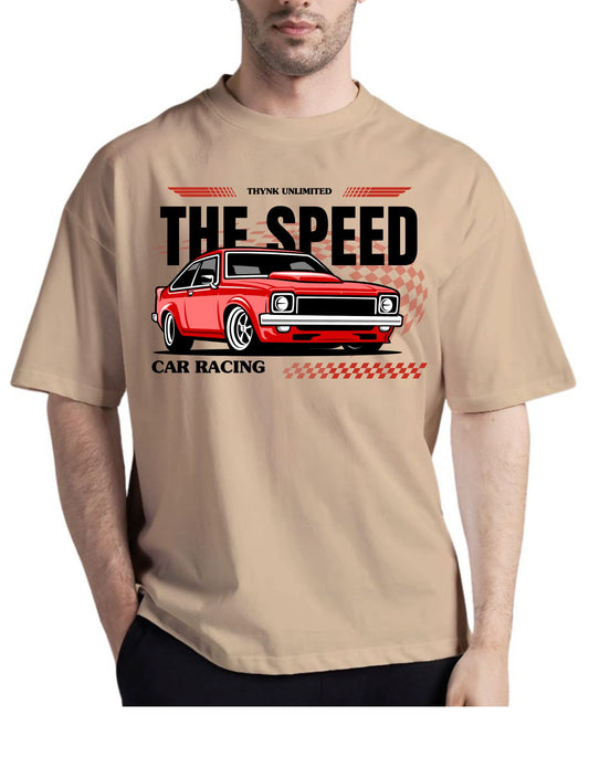 The Speed Beige Drop Shoulder T-Shirt