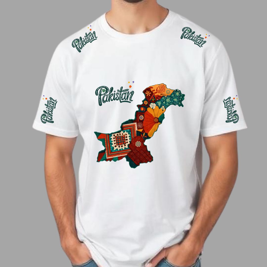 Pakistan Culture Map Half Sleeve T-Shirt