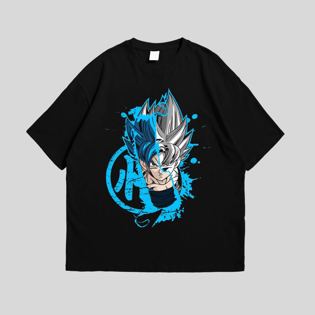 Son Goku Black Drop Shoulder T-Shirt
