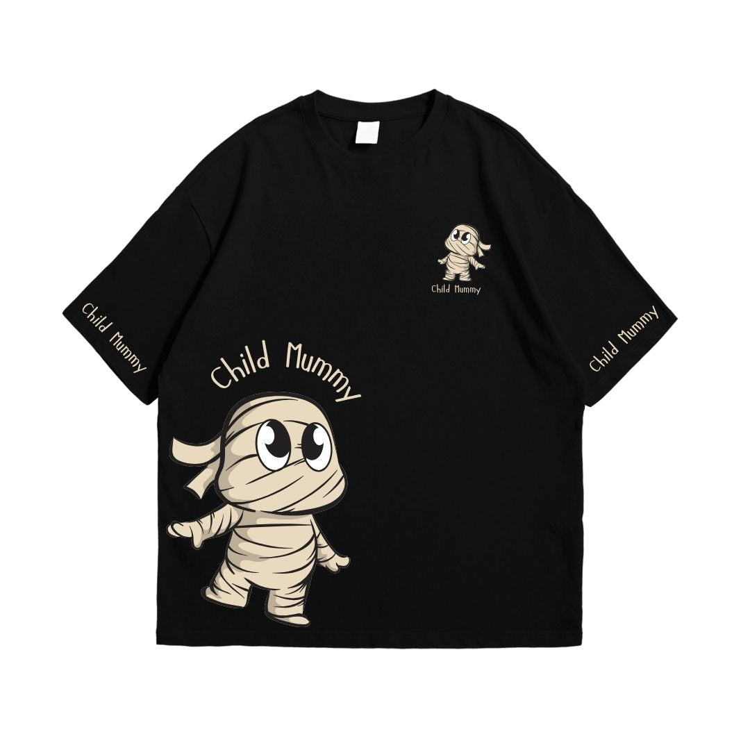Child Mummy Black Drop Shoulder T-Shirt