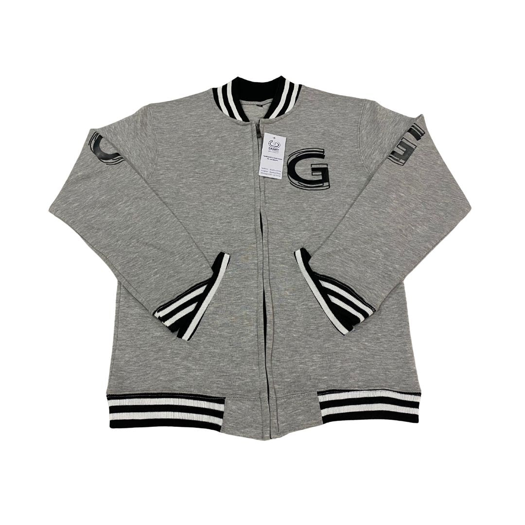Heather Grey Bomber Jacket
