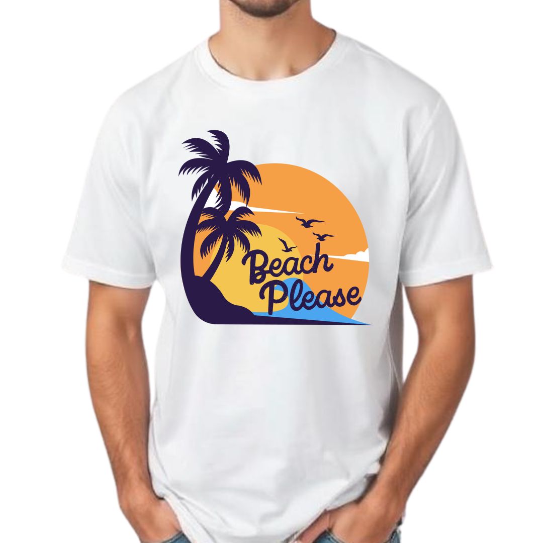 Beach Please Half Sleeve T-Shirt