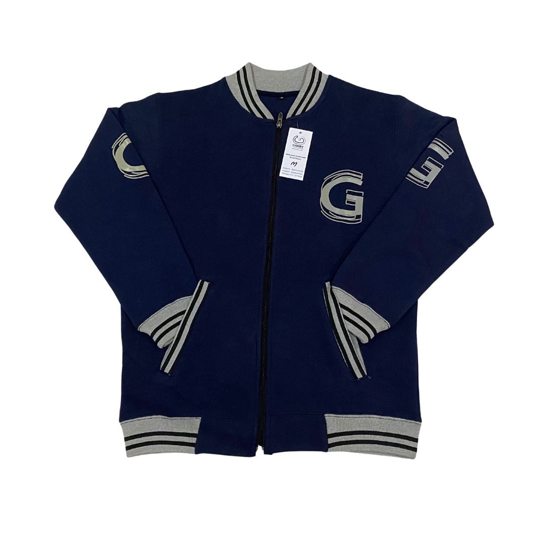 Navy Blue Bomber Jacket