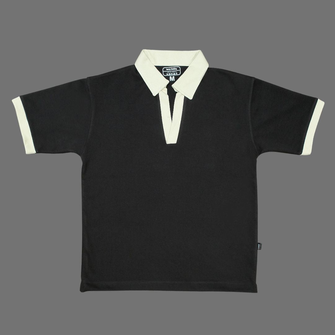 Old Money Black Polo Shirt