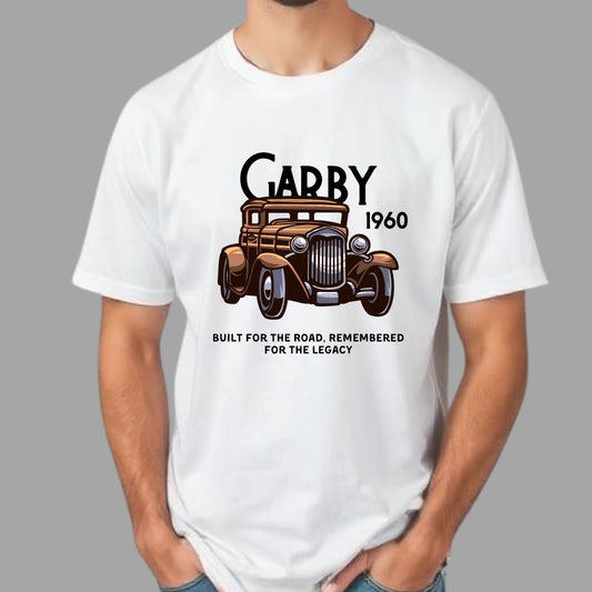 Garby Vintage Car Half Sleeve T-Shirt