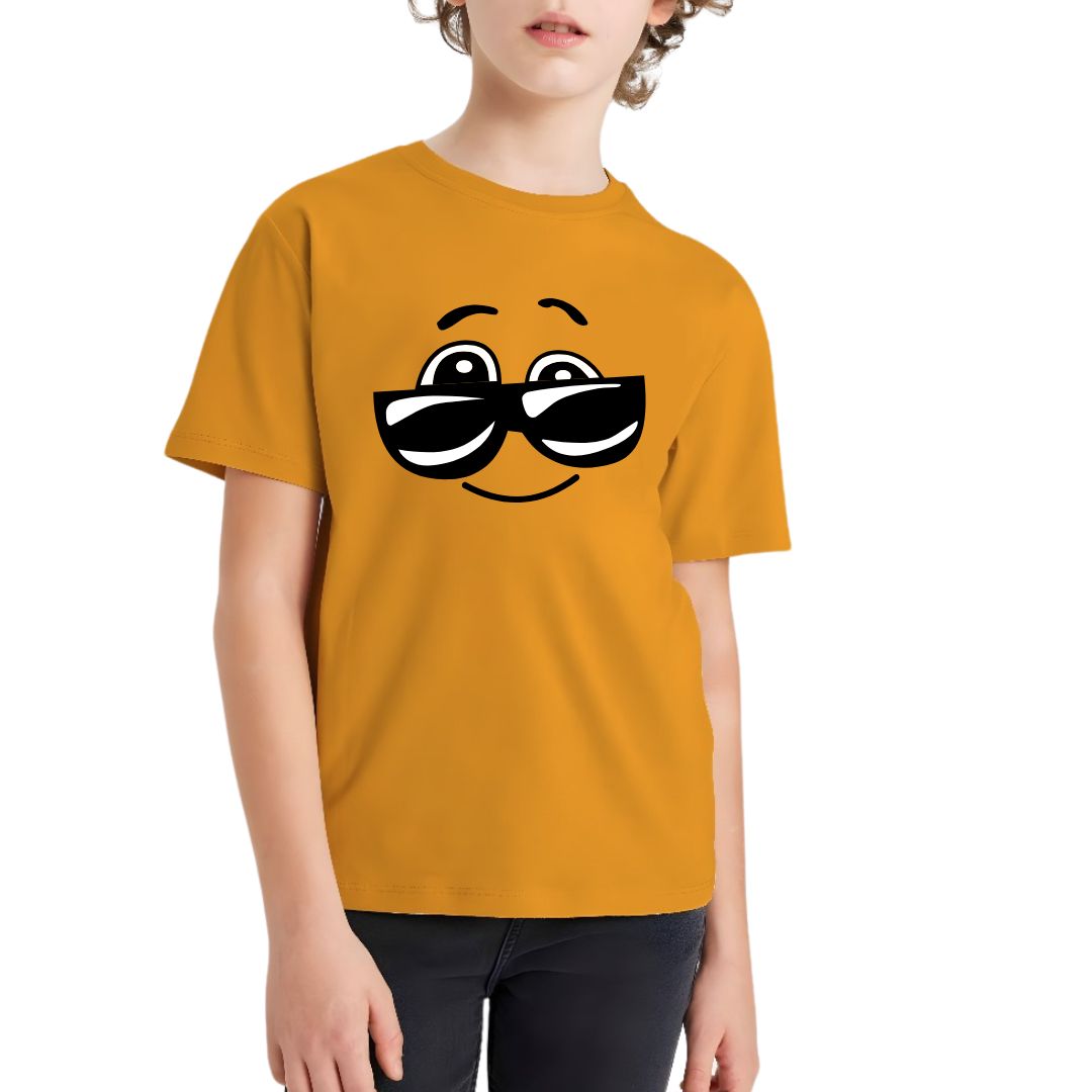 Glasses Kid Half Sleeve T-Shirt