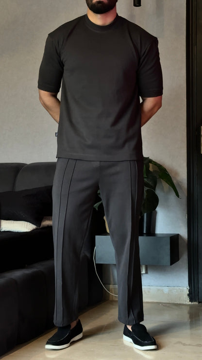 Black Interlock Co-Ord Set