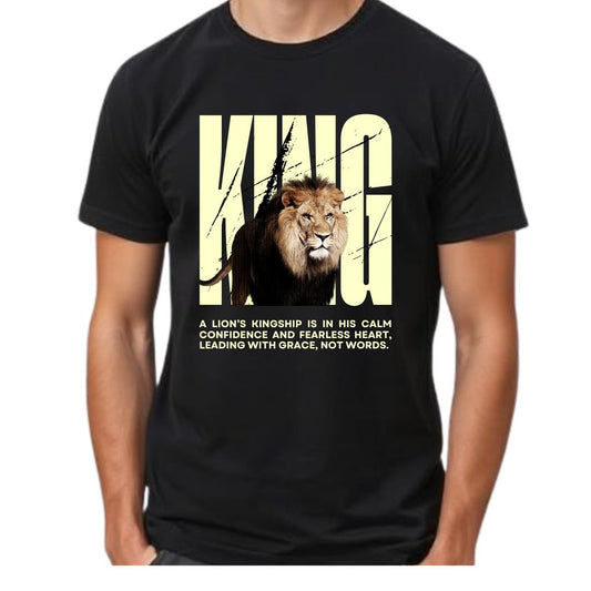 Lion Is King Half Sleeve T-Shirt