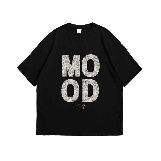 Mood Money Black Drop Shoulder T-Shirt