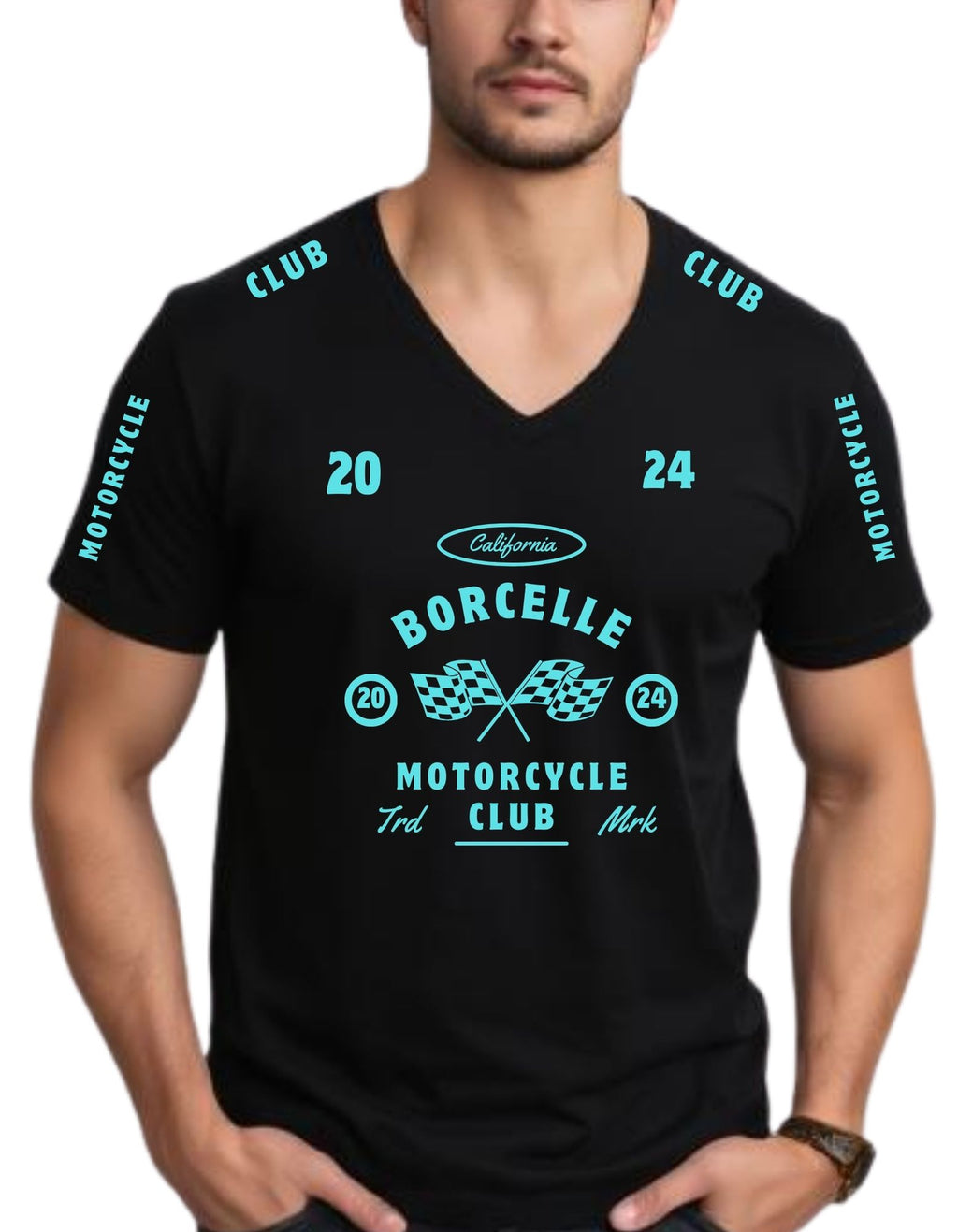 Motorcycle Club V-Neck Tee