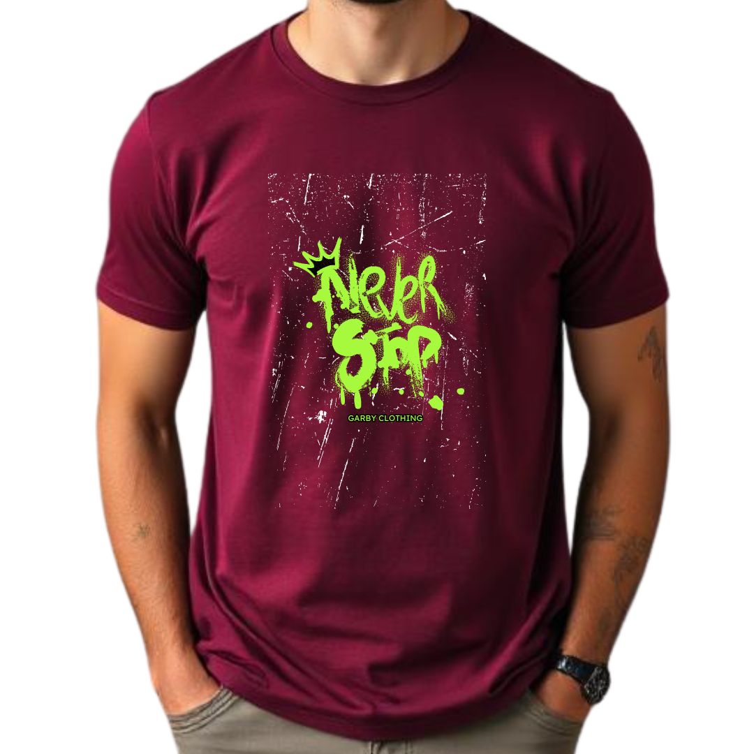 Never Stop Half Sleeve T-Shirt