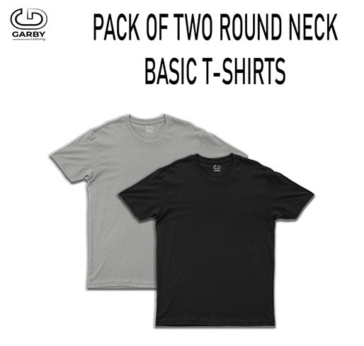 Pack of 2 Basic Crew Neck Half Sleeve T-Shirts