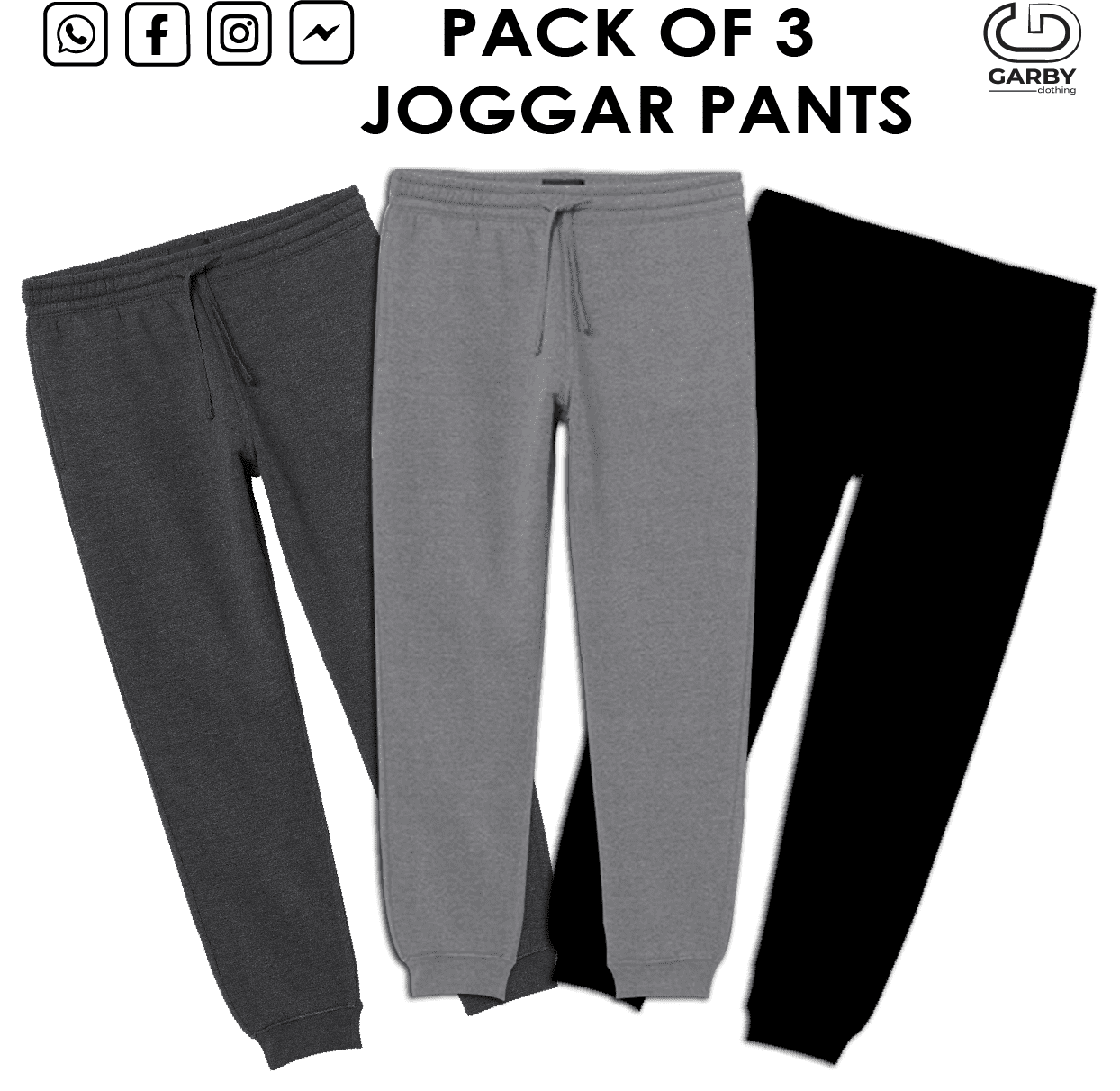 Pack of 3 Jogger Pants