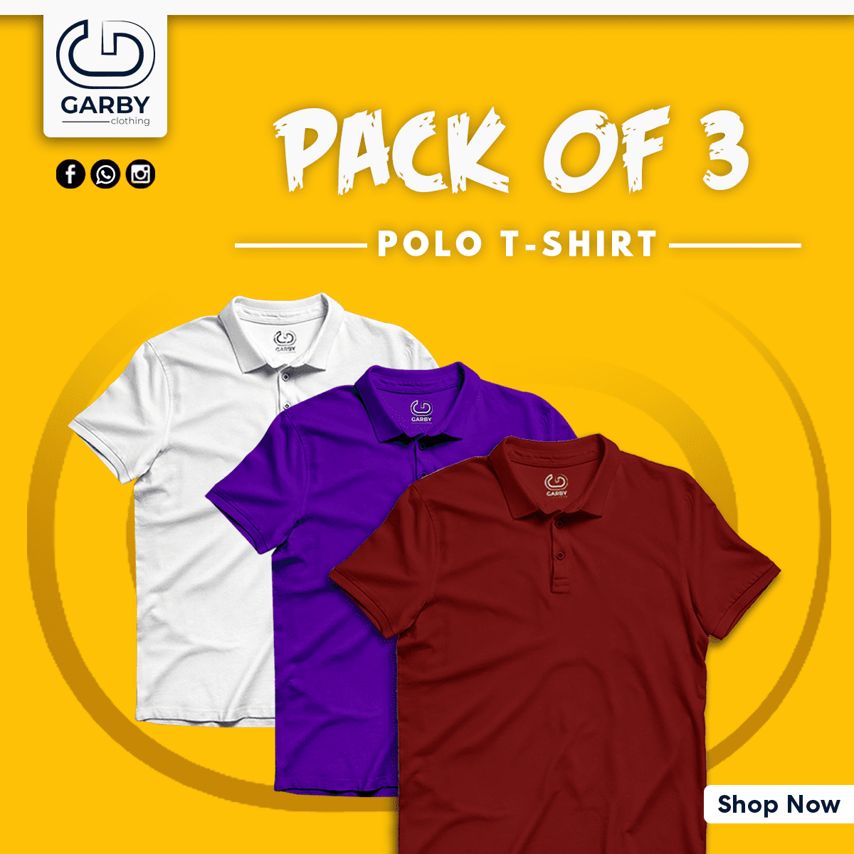 Pack of 3 Polo T-Shirts