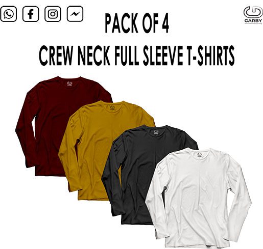 Pack of 4 Full Sleeves T-shirts
