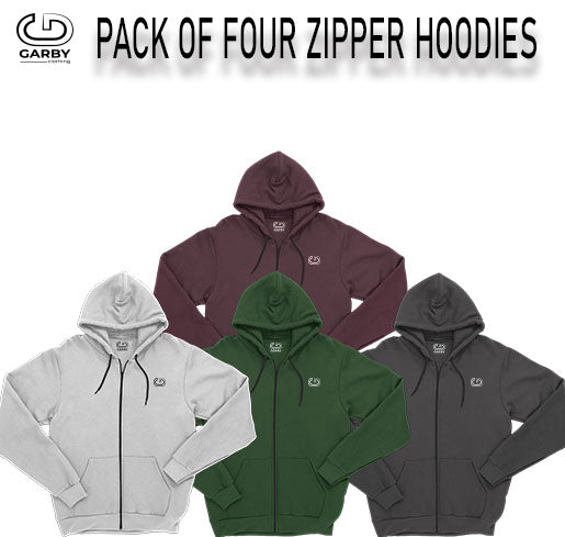 Pack of 4 Zipper Hoodies