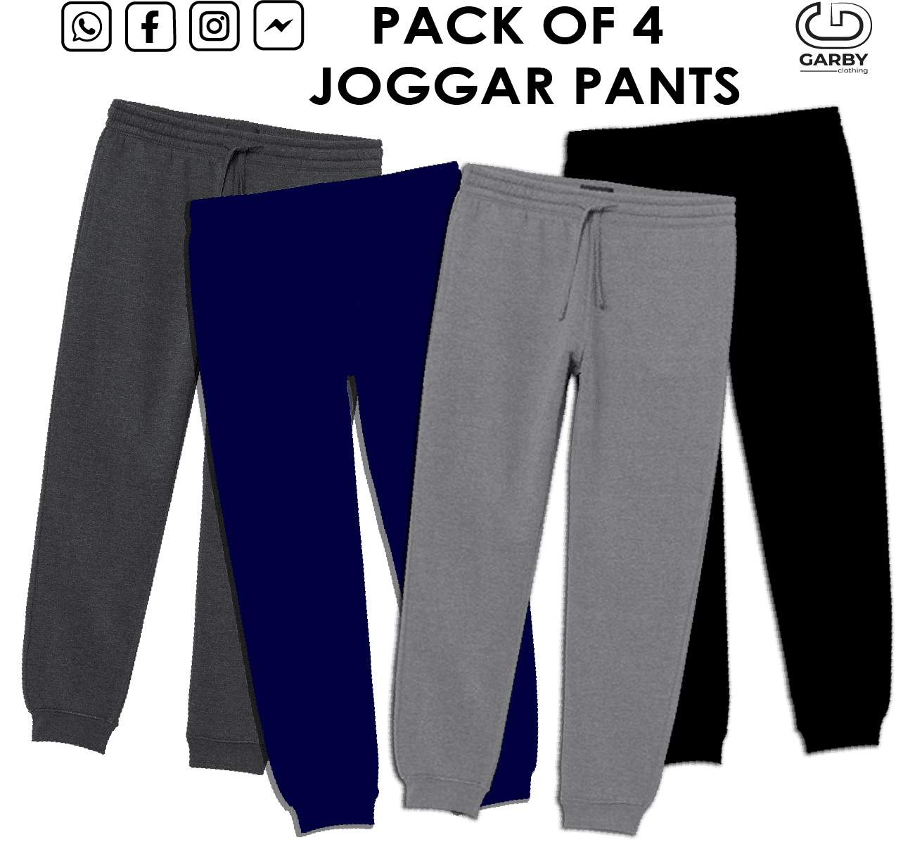 Pack of 4 Jogger Pants