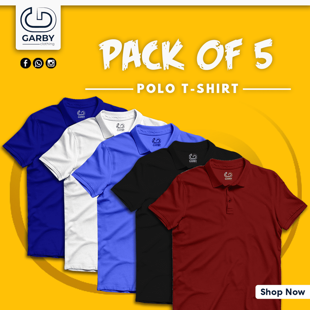 Pack of 5 Polo T-Shirts