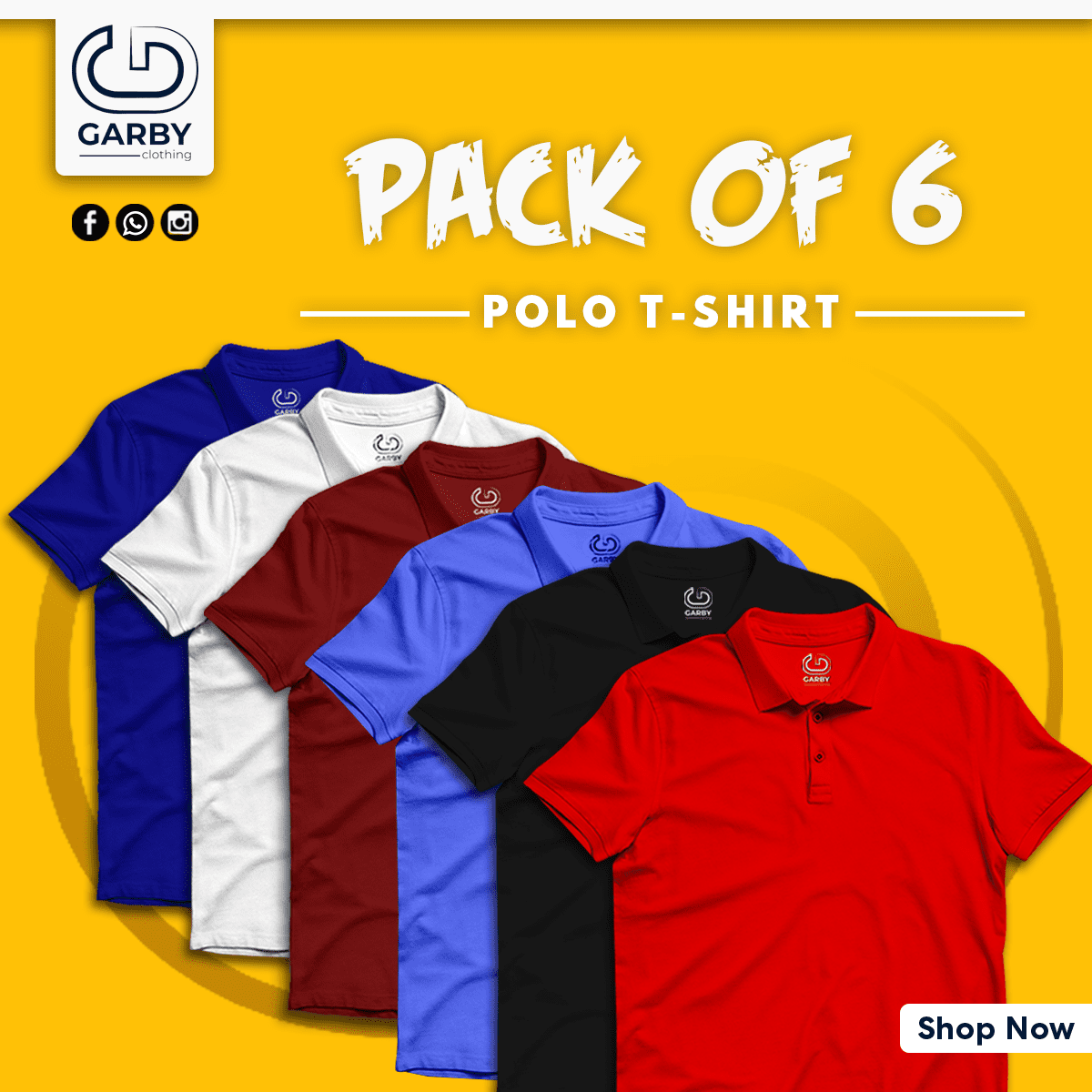 Pack of 6 Polo T-Shirts