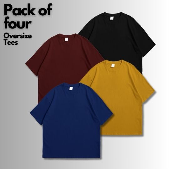 Pack of 4 Oversize T-Shirts