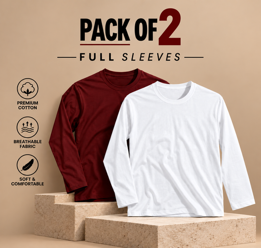 Pack of 2 Full Sleeves T-shirts
