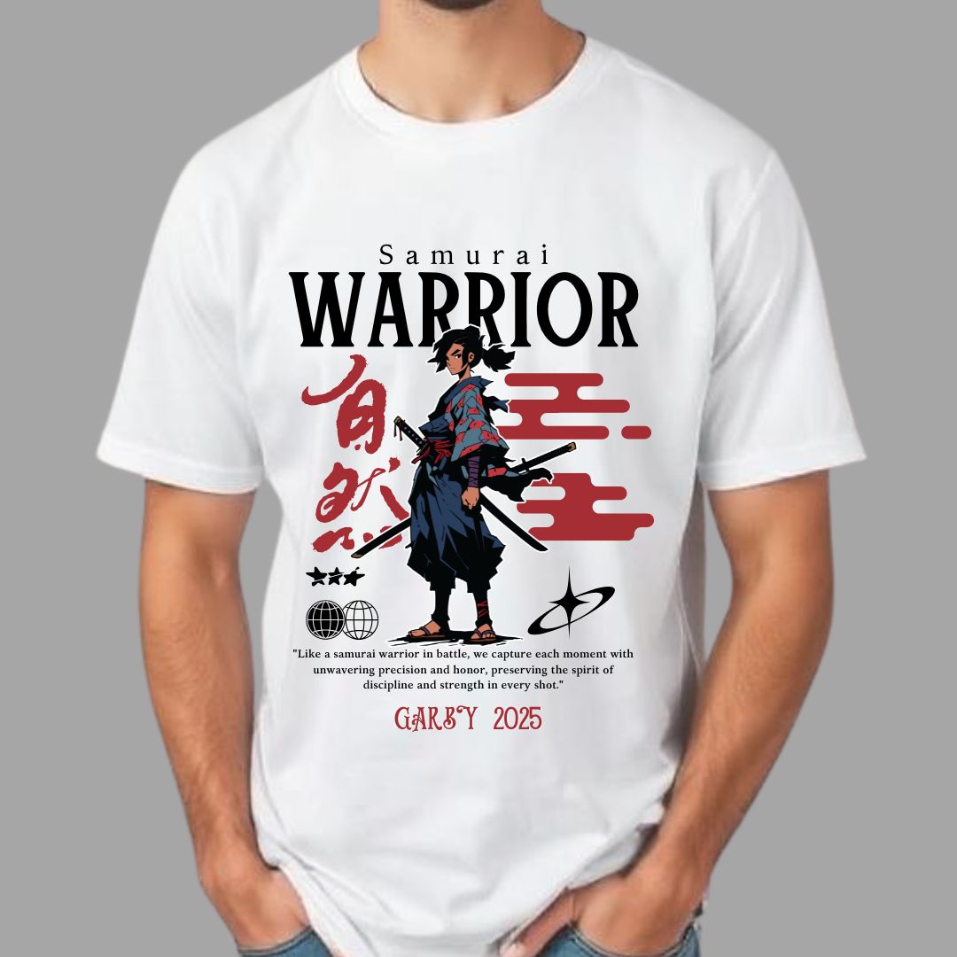 Samurai Warrior Half Sleeve T-Shirt