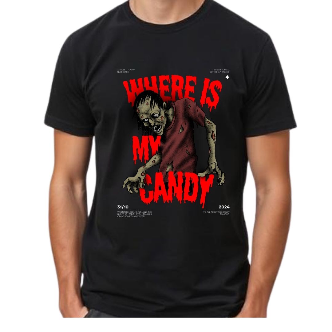 Where Is My Candy Half Sleeve T-Shirt